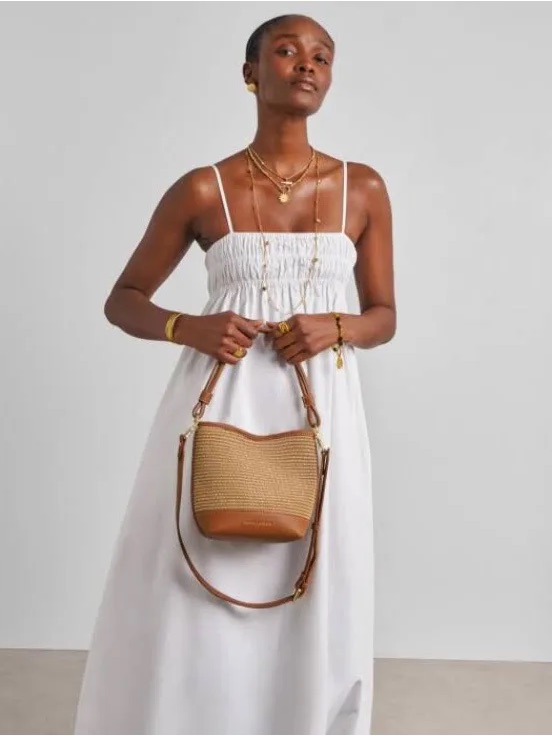 Katie Loxton Riviera Raffia Bucket Bag